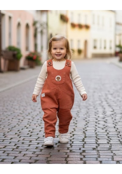 Bebe Çocuk Oversize Tulum Tarçın