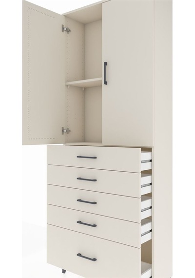 Arges Dolap 2 Raflı 5 Çekmeceli 2 Kapaklı 88x30x221 Aytaşı-ay... Aytaşı