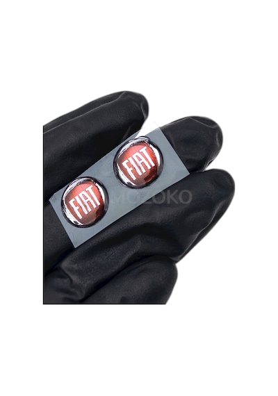 Kendinden Yapışkanlı Fiat Logolu 14 Mm Damla Baskılı Anahtarlık Kumanda Amblemi 2 Adet 3d Etiket