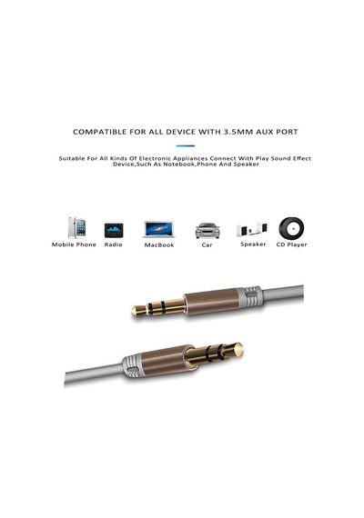 Aoleaky L122 3.5 MM Stereo Aux Ses Kablosu 1.2 M