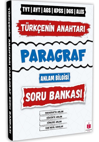 2026 Tyt Ags Kpss Dgs Ales Türkçenin Anahtarı Paragraf Soru Bankası Anlam Bilgisi