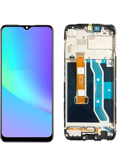 Oppo Realme C25s İle Uyumlu Lcd Ekran Dokunmatik Çıtalı Rmx3195