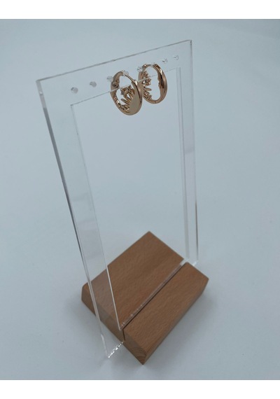 Xbaby İnsan Yüzü Şekilli Yıldızlı Çelik Gold Küpe Gold