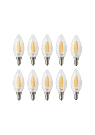Ayrex Rustik Led Ampul 4w E14 Ince Duy Gün Işığı 3000k 10 Adet Cata Erd25 Düz Mum Ampul Diğer