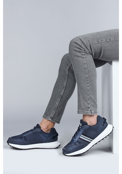 Jump 29052 Lacivert Erkek Sneaker Günlük Spor Ayakkabı Gri - Turuncu