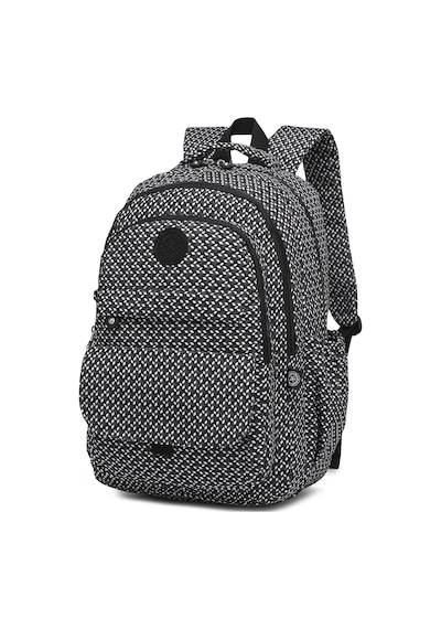 Büyük Boy Laptop Bölmeli Çok Cepli Su Geçirmez Krınkıl Kumaş  Çanta Siyah/beyaz Çok Renkli