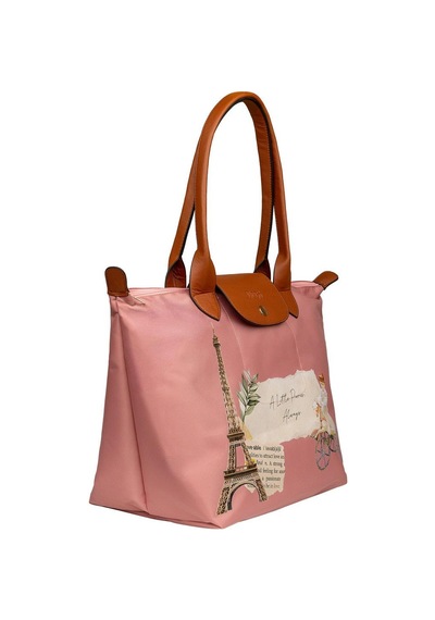 Dogo Kadın Vegan Pembe Large El Çantası - A Little Paris Always Tasarım Multicolor