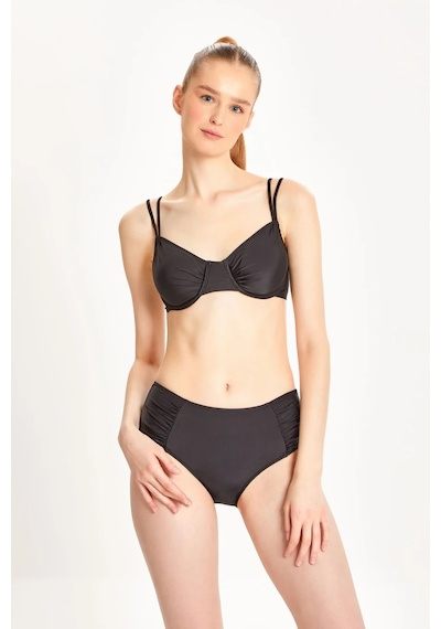 Too Salty Swimwear Kadın Büzgülü Balenli Toparlayıcı Yüksek Bel Bikini Takımı 24s101st Siyah Too Salty Swimwear Kadın Büzgülü Balenli Toparlayıcı Yüksek Bel Bikini Takımı 24s101st Siyah
