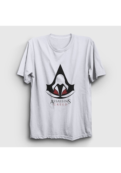Presmono Unisex Robe Assassin's Creed T-shirt Beyaz