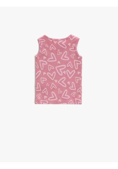 Koton Baskılı Atlet Pamuklu Pembe Desenli 1ymg39277ok