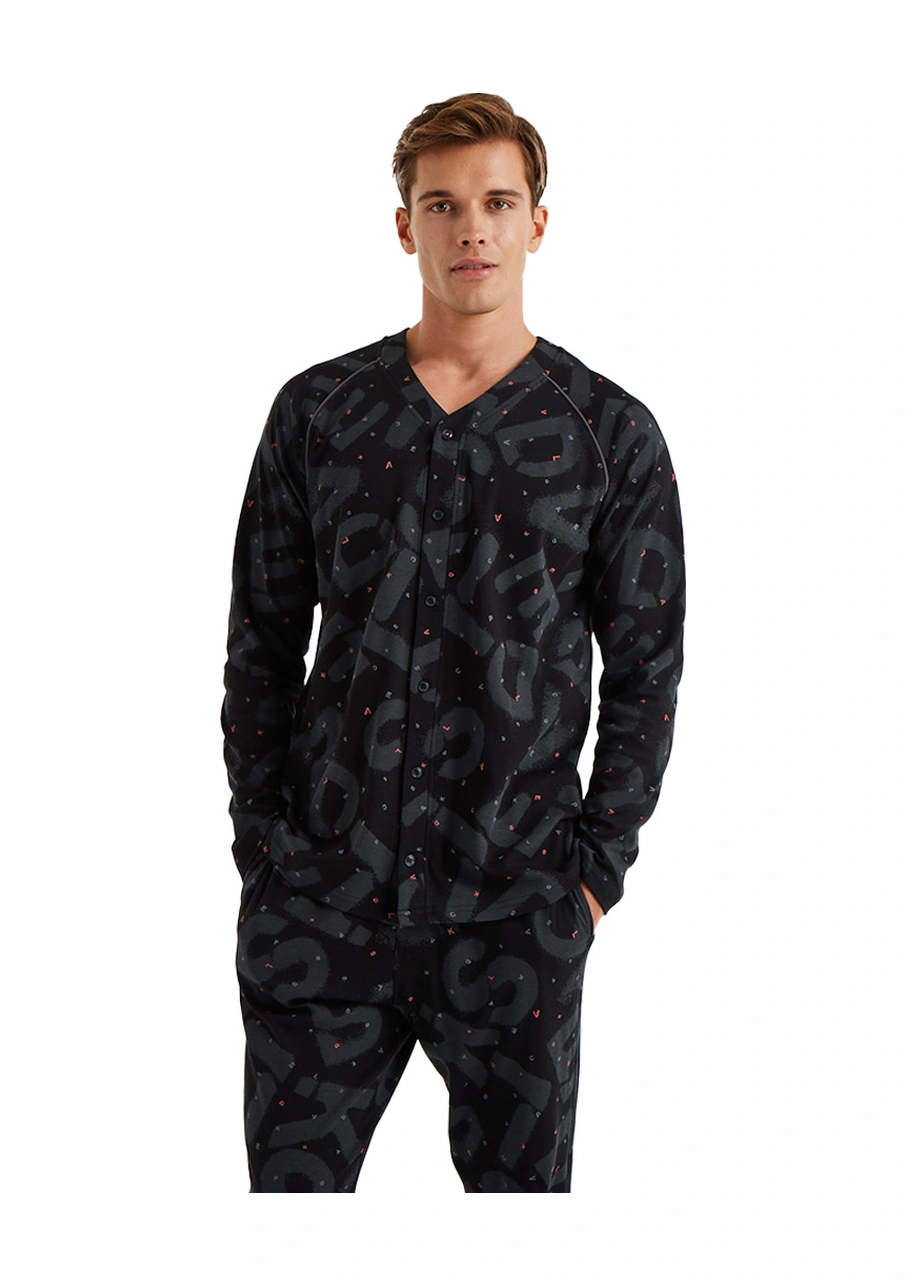 Blackspade Erkek Pijama Takımı 40600 - Desenli Çok Renkli