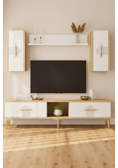 Tvr1515db - İda Tvr150 Tv Ünitesi Takım Safirmeşe - Beyaz 150cm
