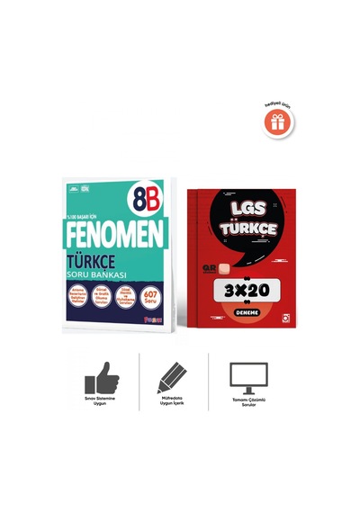 Fenomen 8. Sınıf Lgs Türkçe B Soru Bankası Ve 3x20 Deneme Bigelio Yayıncılık