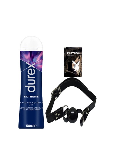 Durex Extreme Analjel 50 Ml + Siyah Deri Ağız Topu + Hediye