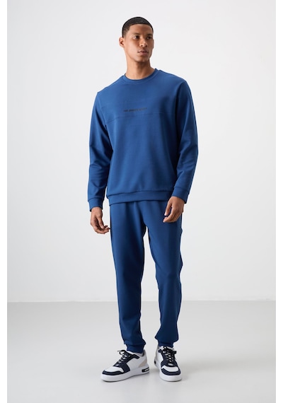 Tommy Life Parlament Pamuklu Kalın Yumuşak Dokulu Comfort Fit Baskılı Erkek Eşofman Takım - 85253 Mavi Tommy Life Parlament Pamuklu Kalın Yumuşak Dokulu Comfort Fit Baskılı Erkek Eşofman Takım - 85253 Mavi