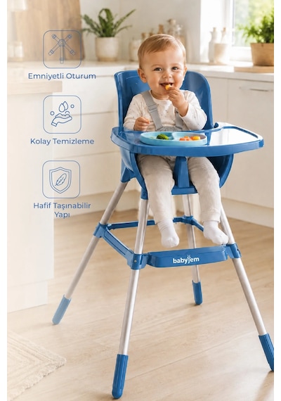 Babyjem XSoft Mama Sandalyesi İndigo Mavi
