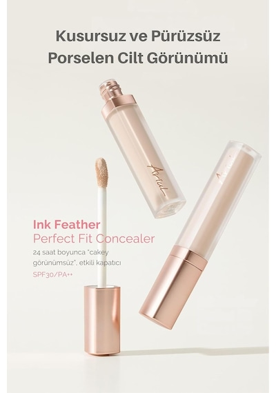 Ink Feather Perfect Fit Concealer 04 Latte - Spf30 Pa++ 24 Saat Kalıcı Çok Yönlü Kapatıcı Çok Renkli