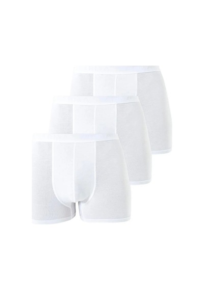Hadpols Premium Düz Çamaşır Konforlu Giyim Rahat İçlik Erkek Beyaz Bambu Boxer 3'lü Paket