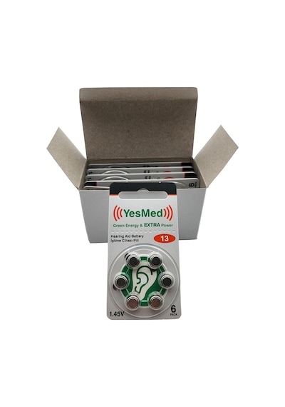 Yesmed Extra Power 13 No Kulaklık Pili 10paketx6adet 60adet Pil