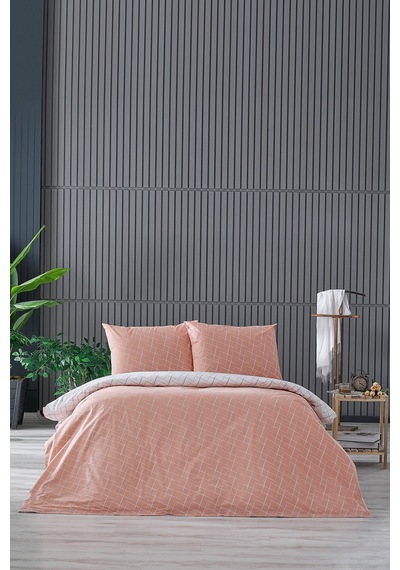 Easy Cotton Glimmer Nevresim Takımı Çift Kişilik - Somon