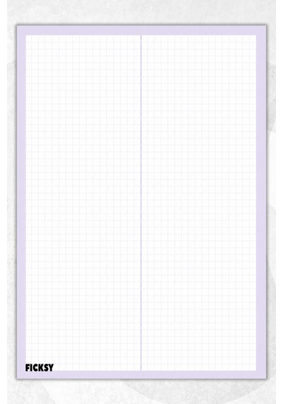 A4 Bloknot Kareli Defter - 50 Yaprak - Memopad - Notepad - Not Defteri - Not Kağıdı - 4107 Çok Renkli