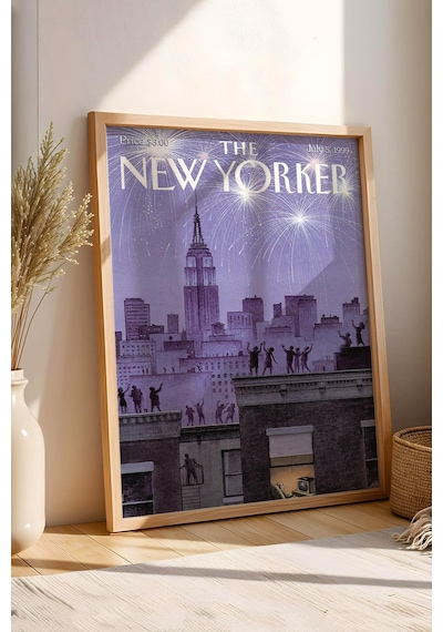 The New Yorker Çerçeveli Tablo July 5 1999 - Çatı Katı Havai Fişekler Tablosu