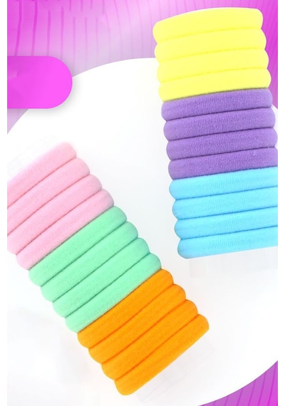 30 Adet Neon Renkler Lastik Toka Havlu Toka Esnemez Sert Lastik Kaliteli Renkli Karışık