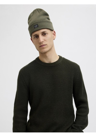 Jack&jones Addıtıonals Erkek Logo Detaylı Bere - Dna - 12092815 Dusty Olive