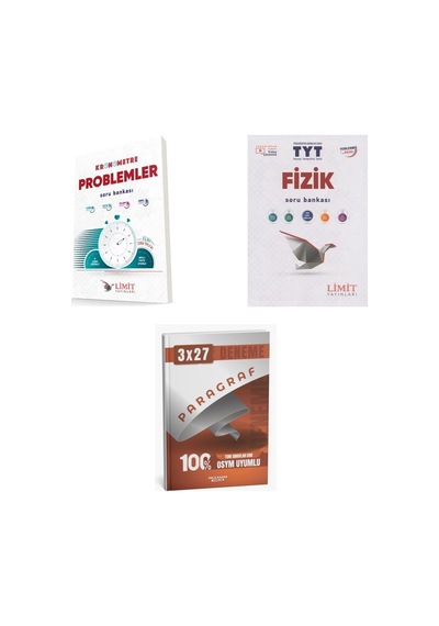 2027 2027 Tyt Limit Kronometre Problemler Soru + Fizik Soru + Anla Kazan Paragraf Deneme 3'lü Set