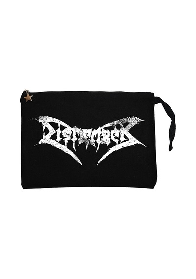 Dismember Logo Siyah Clutch Astarlı Cüzdan / El Çantası Siyah