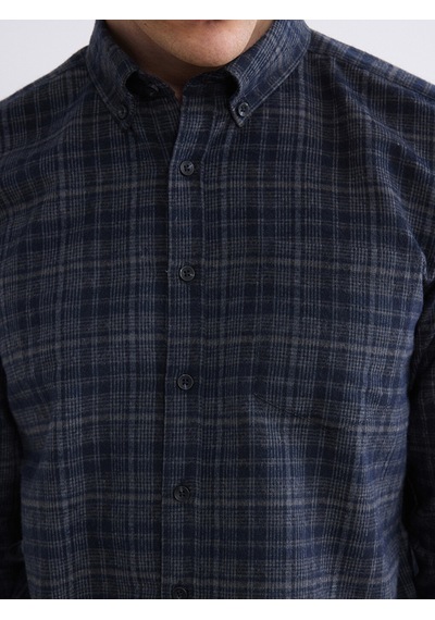 Lcwaıkıkı Classic Siyah Regular Fit Yün Karışımlı Gabardin Erkek Ekose Gömlek