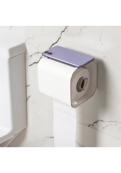 Porsima 2041 Yapışkanlı Banyo Tuvalet Kağıtlığı Peçetelik Beyaz