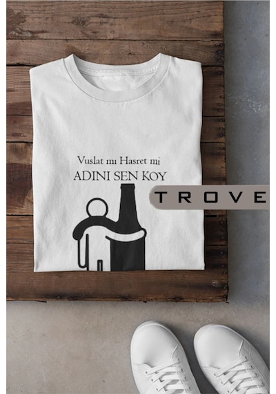 Tarzsokak Unısex Kadın Erkek Müslüm Gürses Vuslat Hasret Dost Keder Siyah Beyaz % 100 Pamuk Tasarım T-shirt