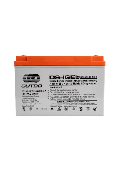 Outdo Ot100-12 Gel Ds/cd 12v 100ah Jel Marin Akü Dijital Ekranlı Huawei Üretimi