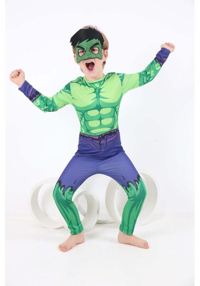 Tarzkids Hulk Çocuk Kostümü Yeşil