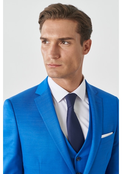 Ac&Co / Altınyıldız Classics Erkek Saks Ekstra Slim Fit Dar Kesim Mono Yaka Pick Desenli Yelekli Takım Elbise Saks Ac&Co / Altınyıldız Classics Erkek Saks Ekstra Slim Fit Dar Kesim Mono Yaka Pick Desenli Yelekli Takım Elbise Saks