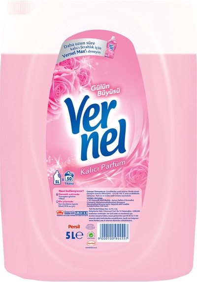 Vernel Çamaşır Yumuşatıcısı 5l 50 Yıkama Gülün Büyüsü 3 Adet Diğer