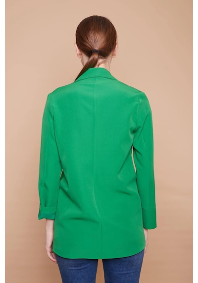 Yakalı Kolu Katlamalı Cep Kapaklı Salaş Boyfriend Oversize Hafif Likralı Kumaş Blazer Ceket -b.yeşil B.yeşili Yakalı Kolu Katlamalı Cep Kapaklı Salaş Boyfriend Oversize Hafif Likralı Kumaş Blazer Ceket -b.yeşil B.yeşili
