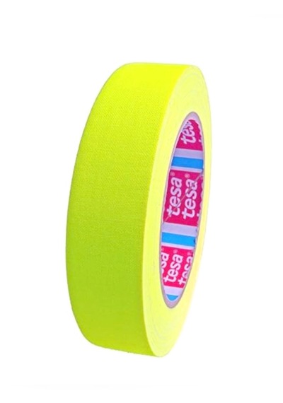 Sarı Neon Bez Bant 19mmx25mt Tesa 4671 Sahne Kamera Bandı Gaffer