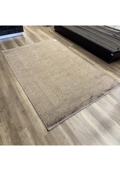 Hoom Rugs Overdye Ovr08 Krem Bronz Doğal Bambu & Viskon Modern Salon Halısı Krem