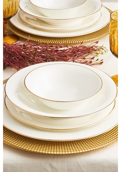 Karaca  Fine Pearl Diana 24 Parça 6 Kişilik Yemek Takımı Gold