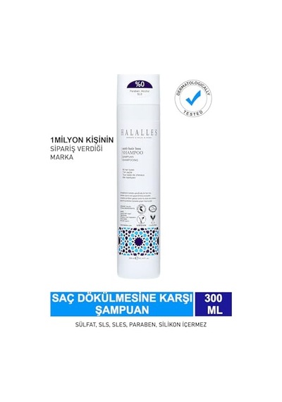 Saç Dökülmesine Karşı Şampuan Sülfatsız &amp Vegan Formül 300 Ml