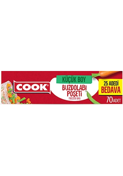 Cook Buzdolabı Poşeti Ekonomik Küçük Boy 70 Adet