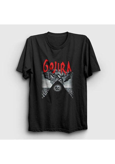 Presmono Unisex Magma Gojira T-shirt Siyah