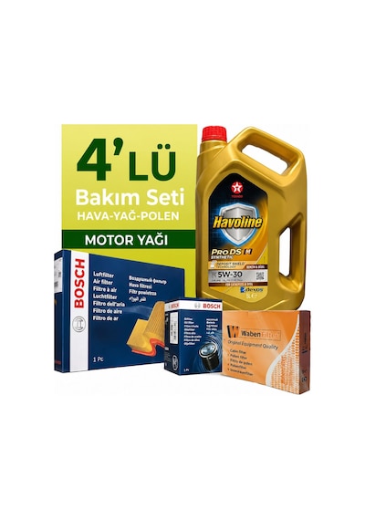 Bosch Mazda 6 2.0 Filtre Bakım Seti-texaco 5w30 5lt 2013-2020 4 Lü