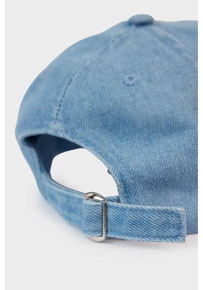 Defacto Kız Çocuk Nakışlı Jean Cap Şapka C0587a826smbe106 Mavi-be106