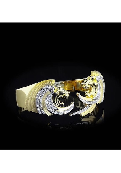 1.51 Karat Pırlanta Aslan Kelepçe Sarı