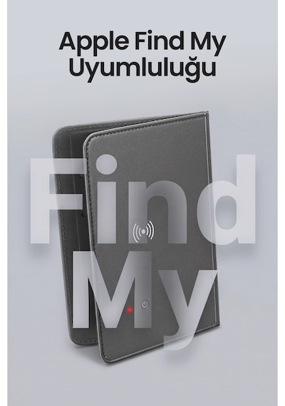 Ven-dens Vd-tag008 Find My Uyumlu İnce Eşya Takip Cihazı, Cüzdan, Kartlık Ve Pasaport, Siyah