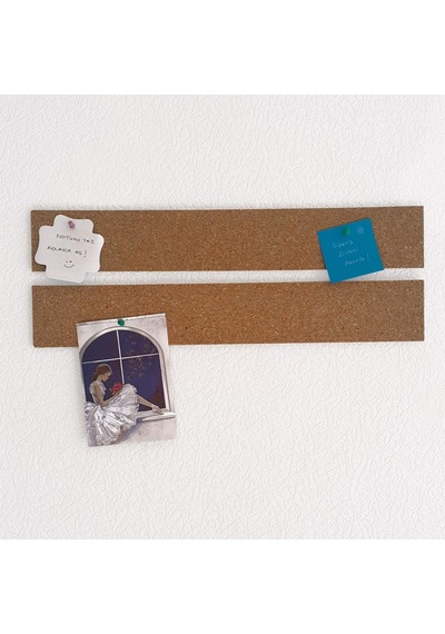 Şerit Mantar Duvar Panosu 15 X 60 Cm 2'li Çok Renkli
