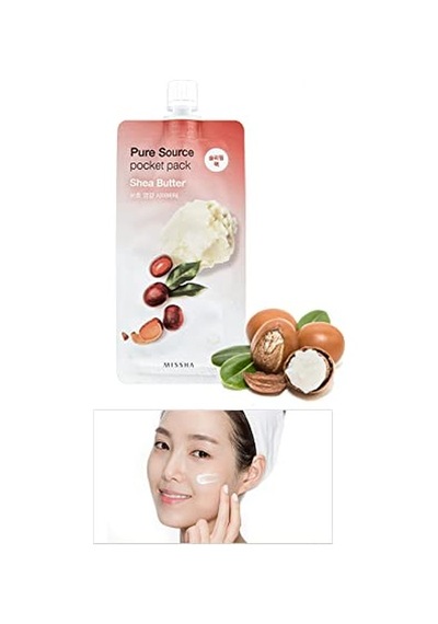 Besleyici Shea Yağı Uyku Maskesi Pure Source Pocket Pack Shea Butter